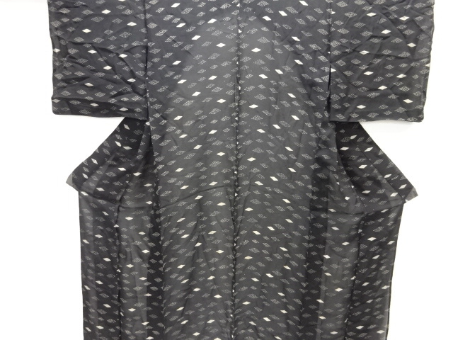 アンティーク　紗菱模様着物